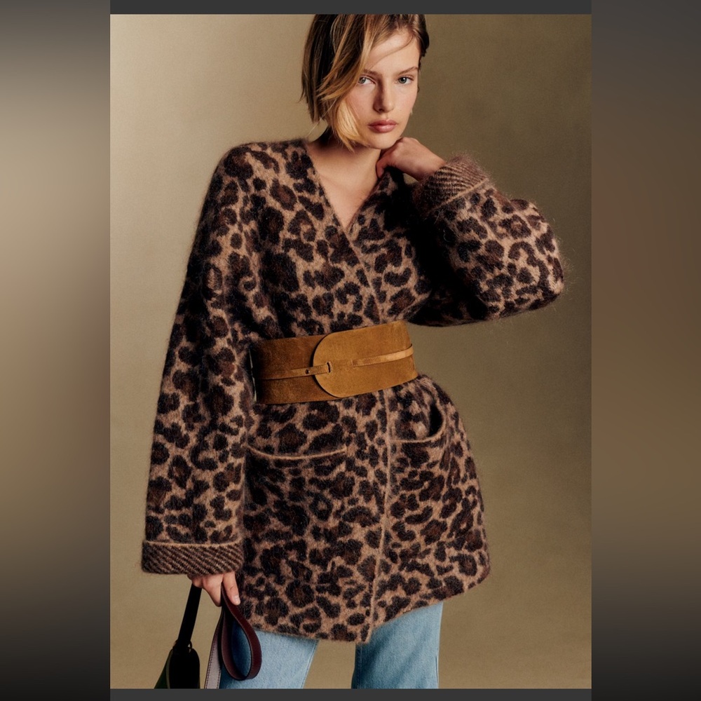 Sezane Oscar Leopard Jacket